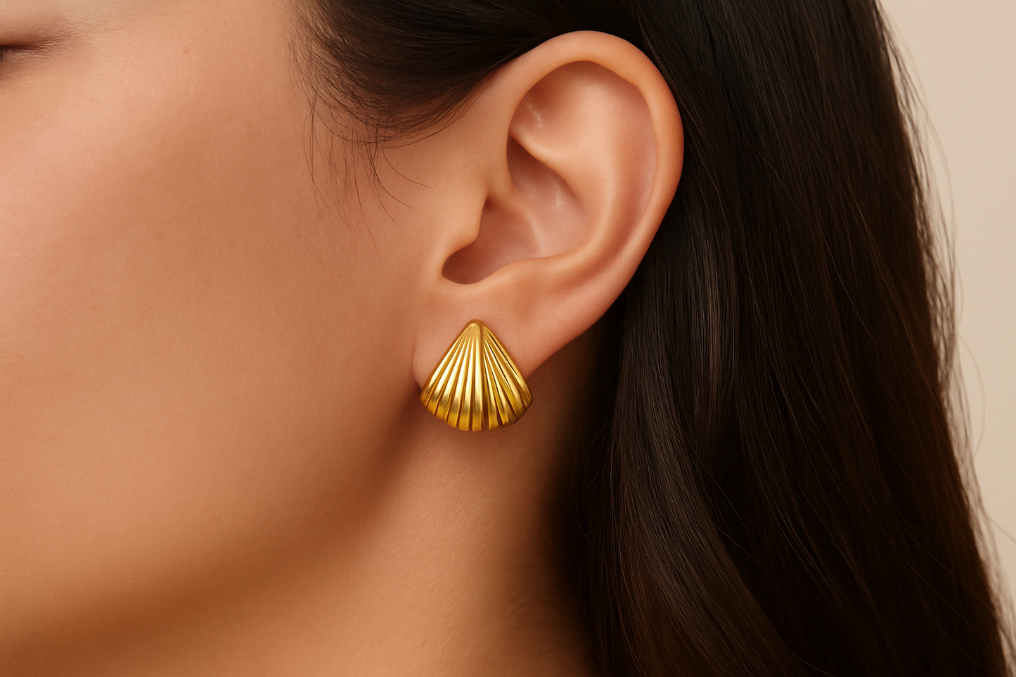 Coastal Issues - Golden Shell Earrings