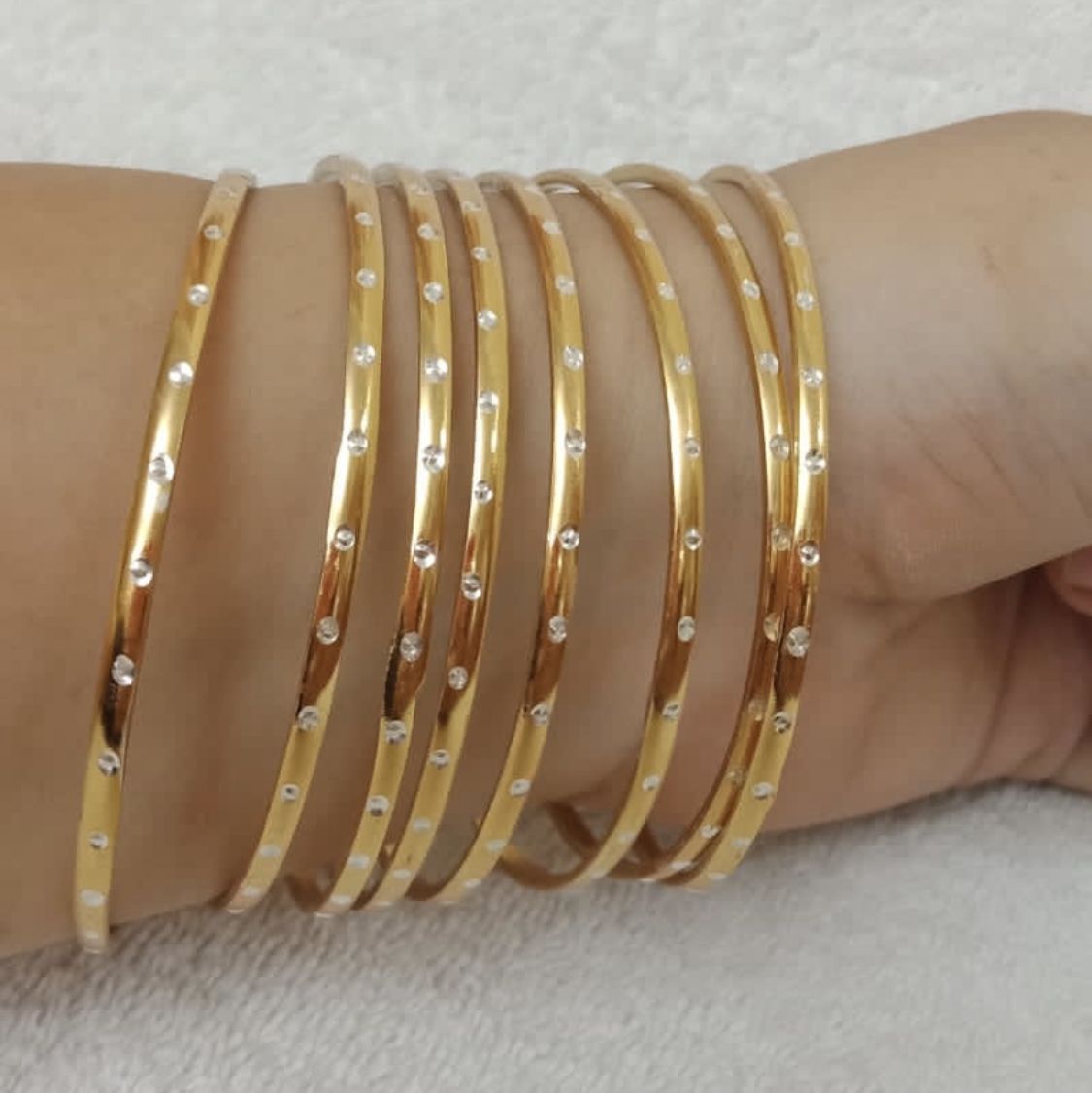 Gold Digger – Crystal Studded Gold Bangles