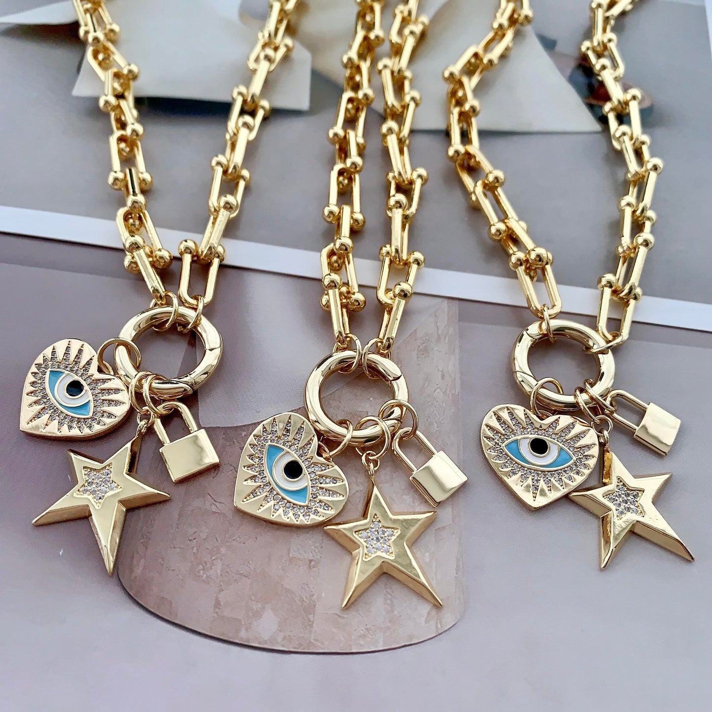 Lucky Charms – Statement Evil Eye Necklace