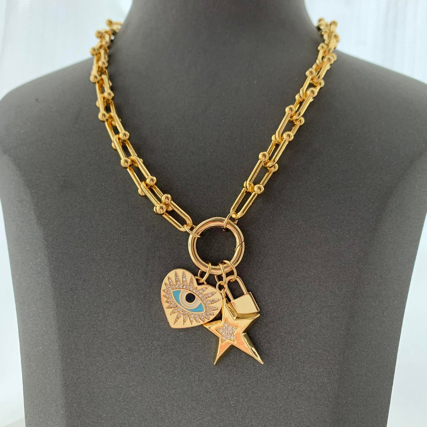 Lucky Charms – Statement Evil Eye Necklace