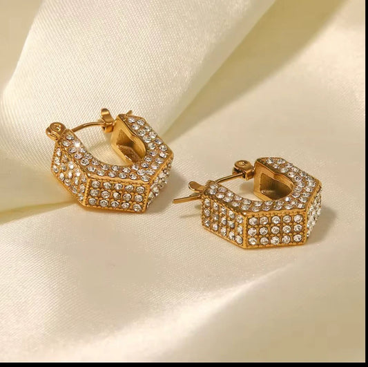 Main Character – Crystal-Heavy Bold Hoops