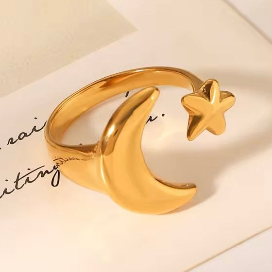 Moonchild - Celestial Gold Ring