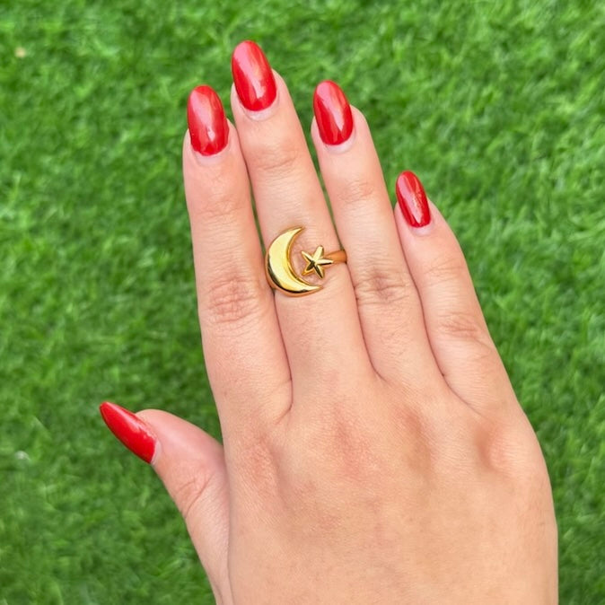 Moonchild - Celestial Gold Ring