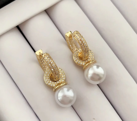 Pearl Daze - Minimal Gold Earrings
