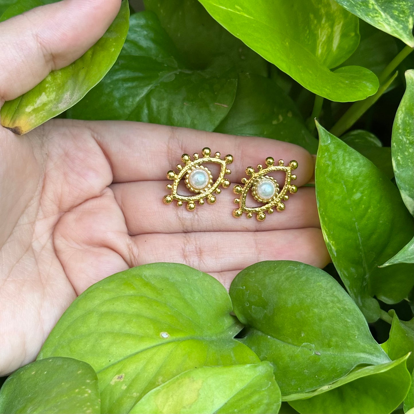 Pearl Vision - Evil Eye Earrings