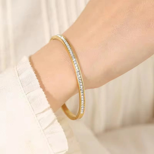 Serial Stacker - Classic Silver & Gold Bangle