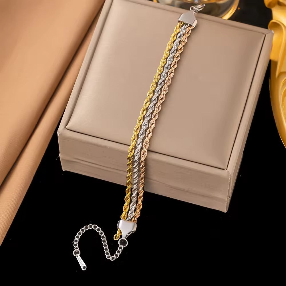 Triple Threat - 3-Colour Tennis Bracelet