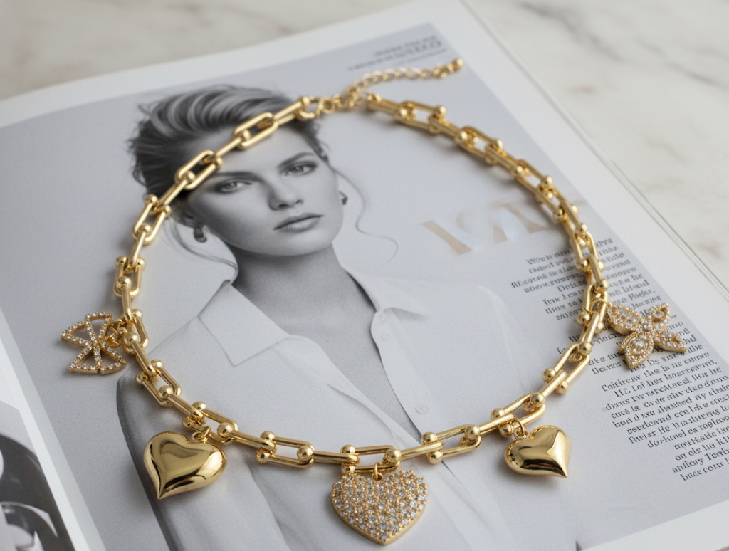 Riot Ready - Golden Charm Necklace