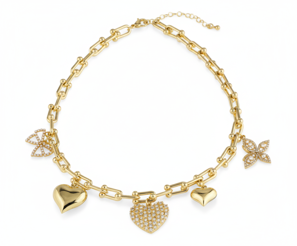 Riot Ready - Golden Charm Necklace