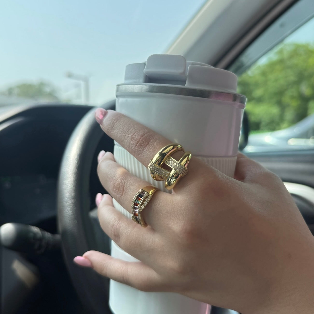 Hard Launch – Sculptural Double-Bar Statement Ring