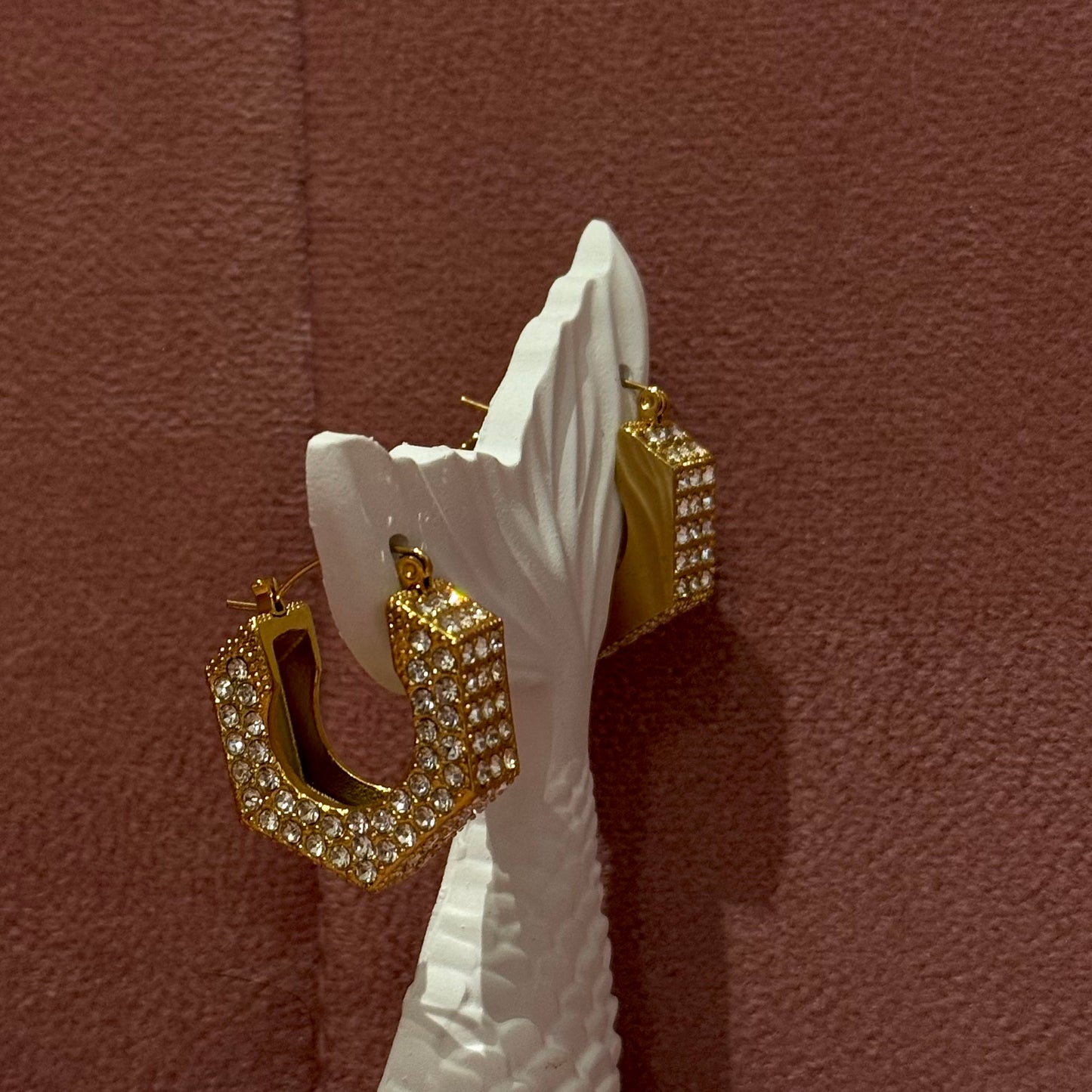 Main Character – Crystal-Heavy Bold Hoops