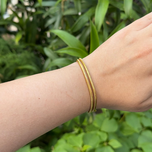 Twice As Nice – Double-Layer Gold Chain Bracelet
