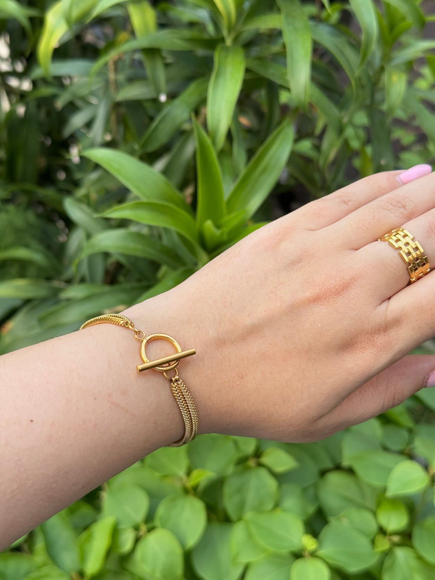 Twice As Nice – Double-Layer Gold Chain Bracelet