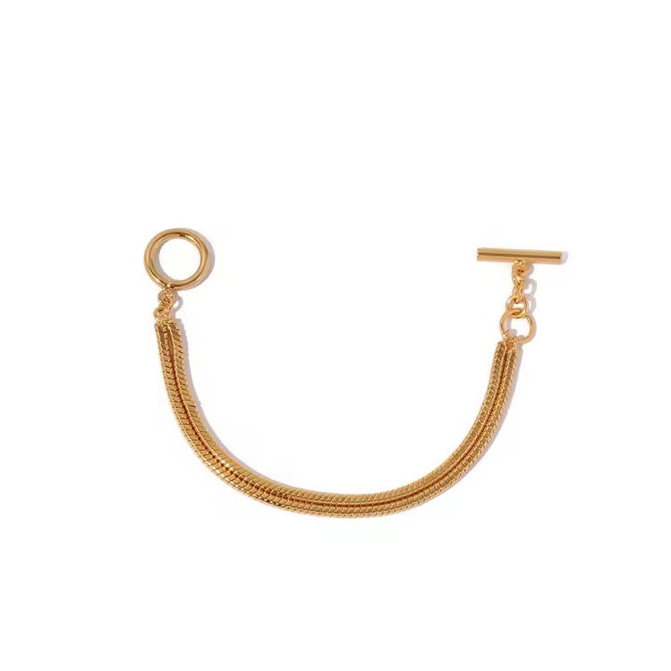 Twice As Nice – Double-Layer Gold Chain Bracelet
