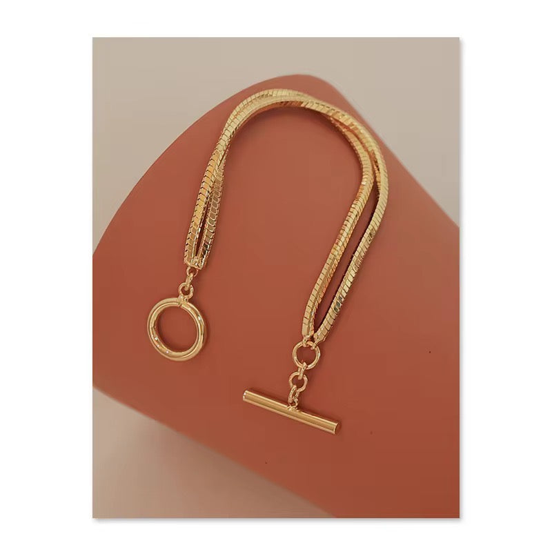 Twice As Nice – Double-Layer Gold Chain Bracelet