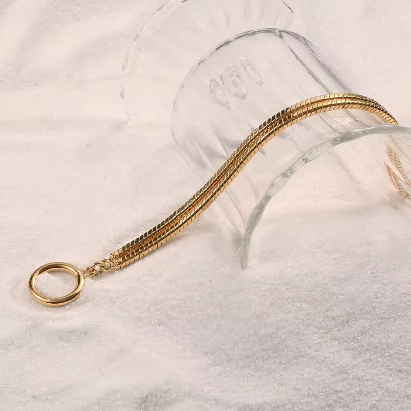 Twice As Nice – Double-Layer Gold Chain Bracelet