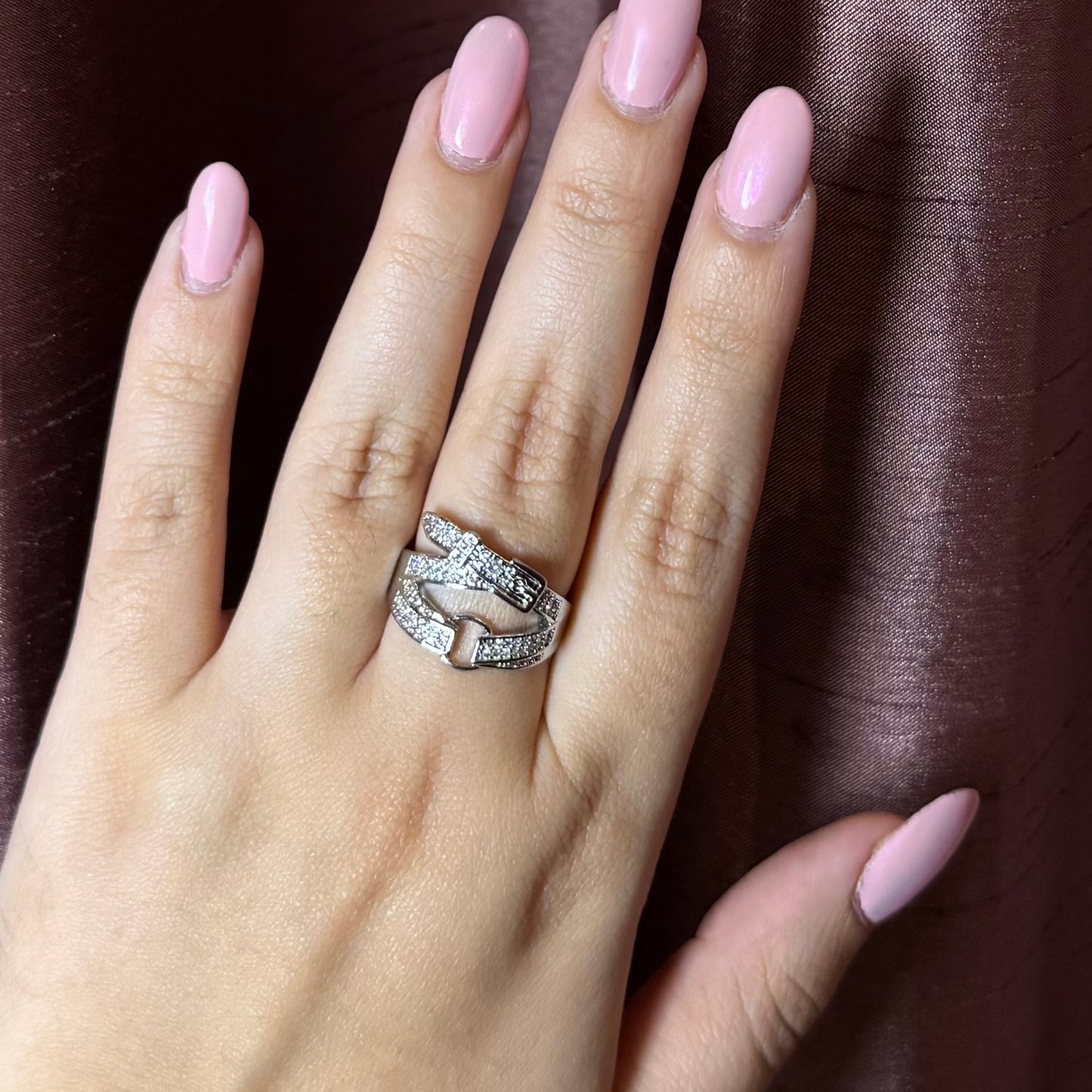 Unbuckle Me – Silver Buckle Statement Ring