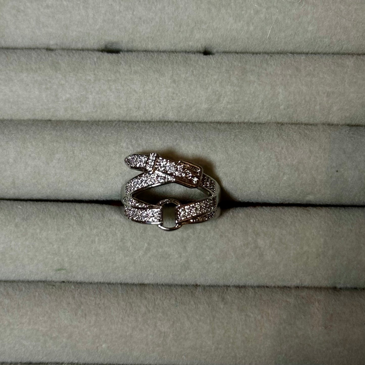 Unbuckle Me – Silver Buckle Statement Ring