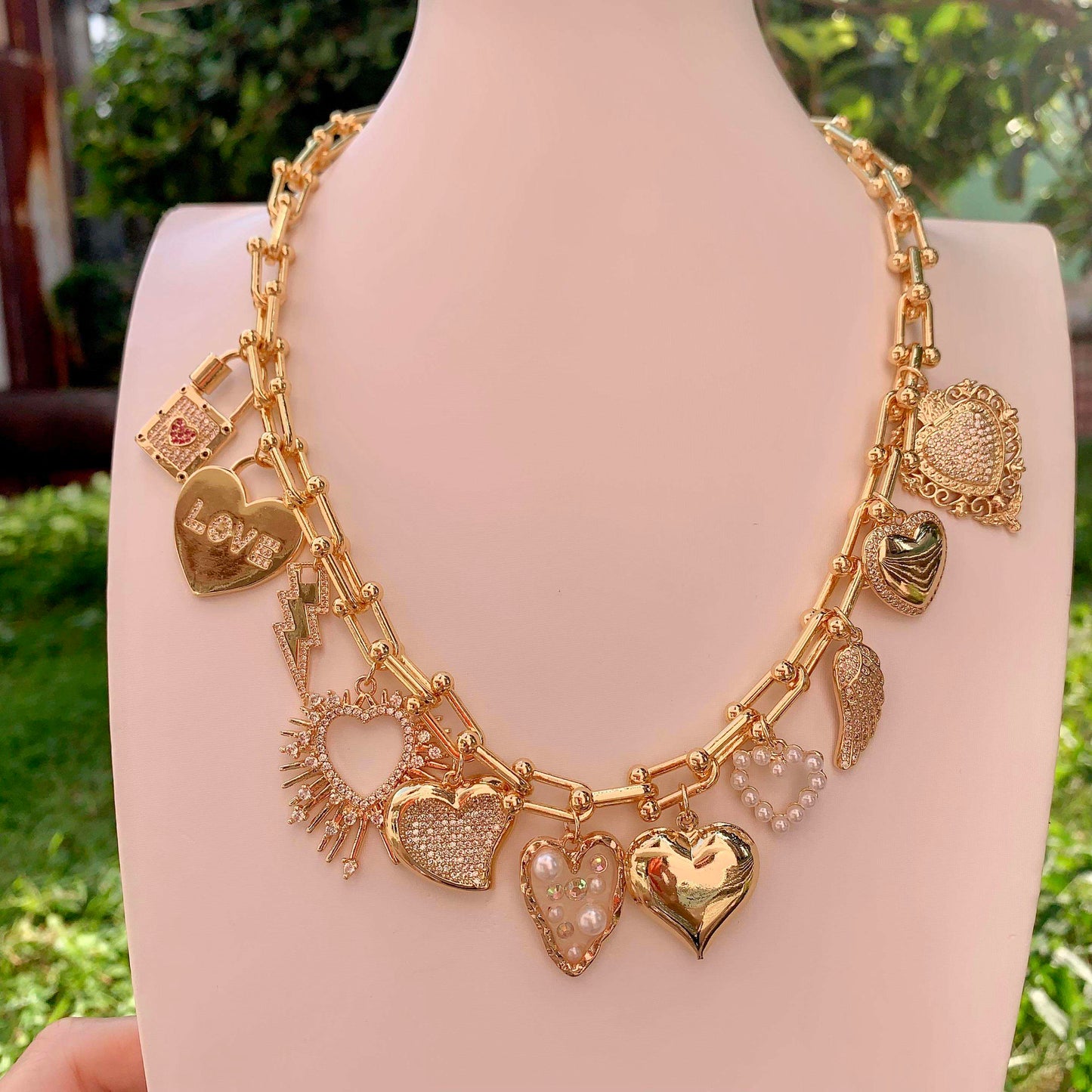 Bad Gal Bling - Chunky Gold Charm Necklace