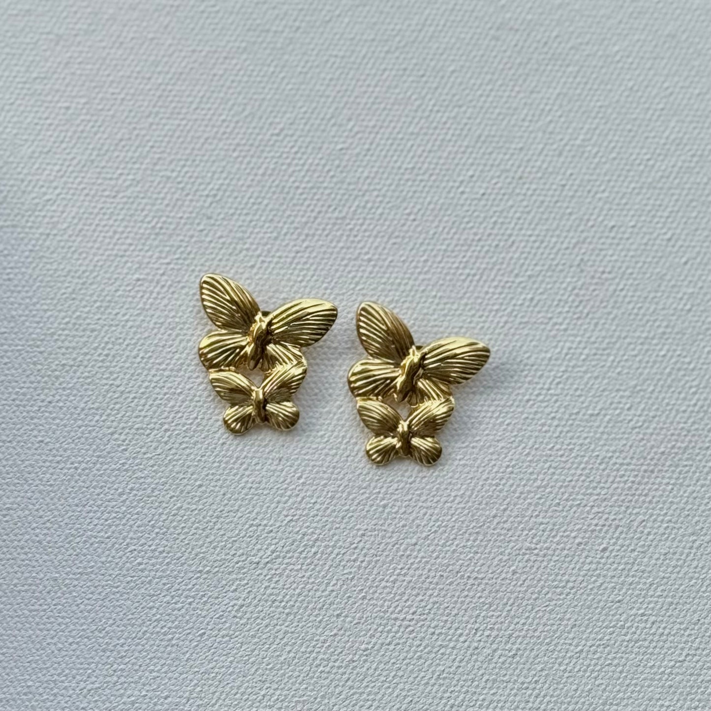 Flight Risk – Bold Gold Butterfly Earrings