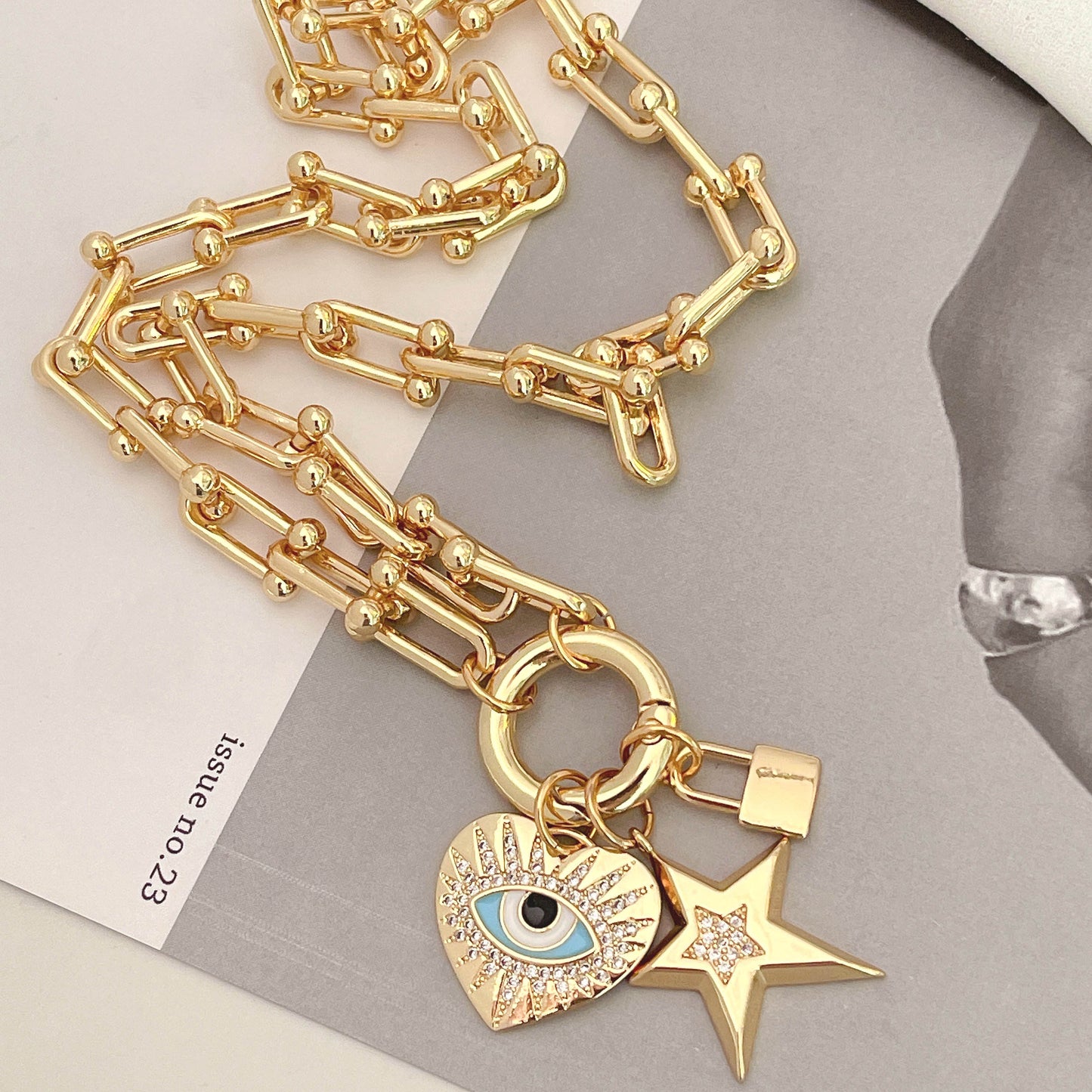 Lucky Charms – Statement Evil Eye Necklace