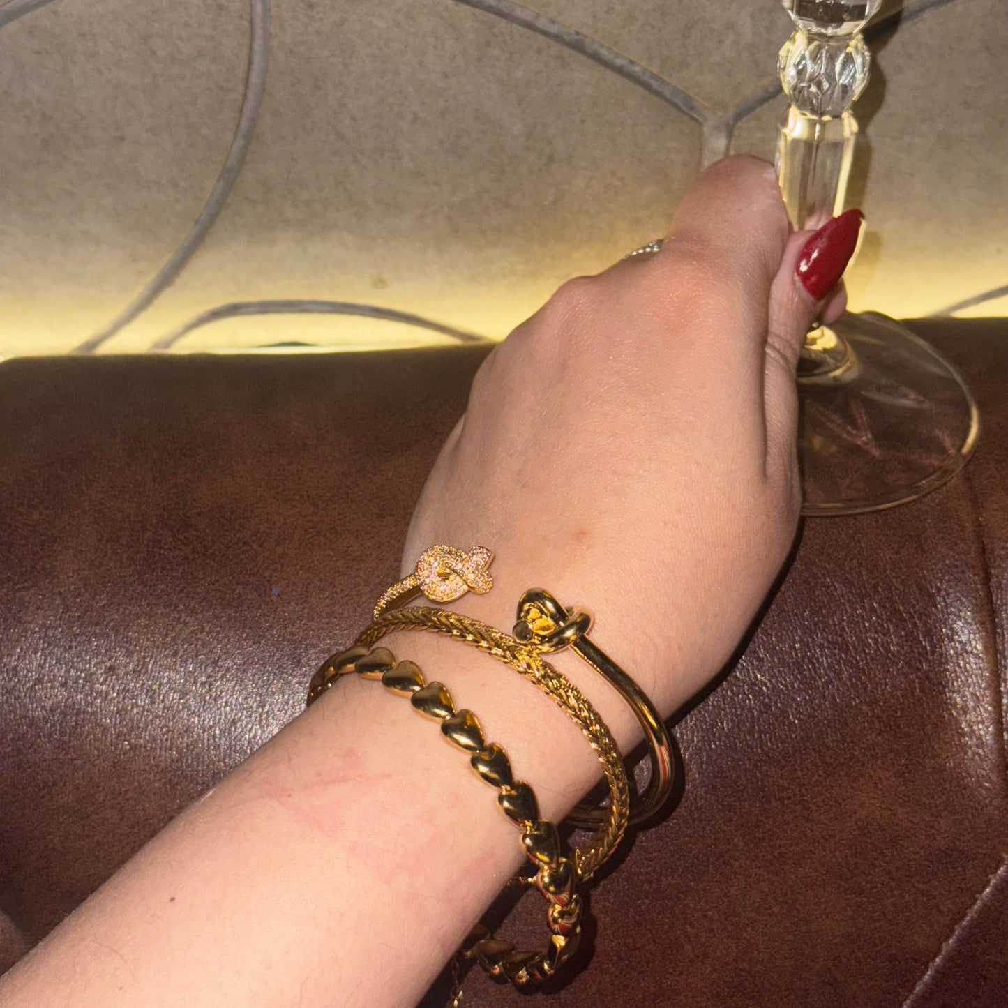 Emotionally Available - Gold Heart Link Bangle