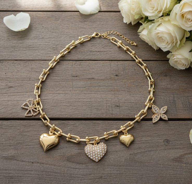 Riot Ready - Golden Charm Necklace